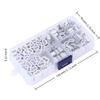 180pcs Universal Fit Aluminum Crimping Loop Sleeve Kit 6‑Size Wire Rope Cable Crimping Sleeve Kit Universal Application