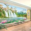 Photo Wallpaper 3d Stereo Waterfall Lake Lotus Landscape Mural Living Room Tv Sofa Bedroom Home Decor