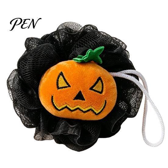 Exfoliating Bath Sponge Pumpkin Shaped Sponge, Soft Mesh Massage Scrubber, Peeling Deep Cleaning And Skin Circulation Tool for Shower Body Scrub