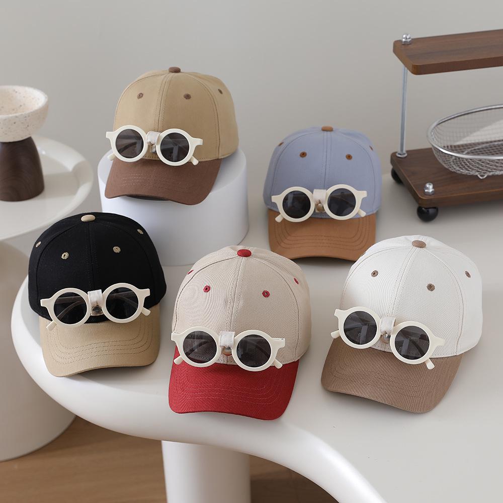 Kids' Color Block Sun Protection Duckbill Baseball Cap