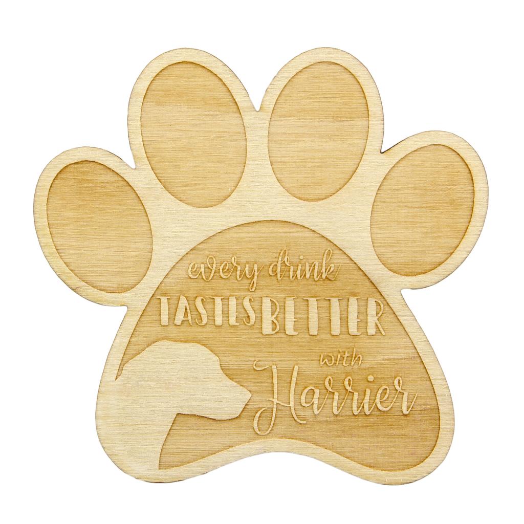 Harrier - Bardak altlığı, köpekli gravürlü bardak altlığı, Art-Dog markasının köpek severlere hediyesi