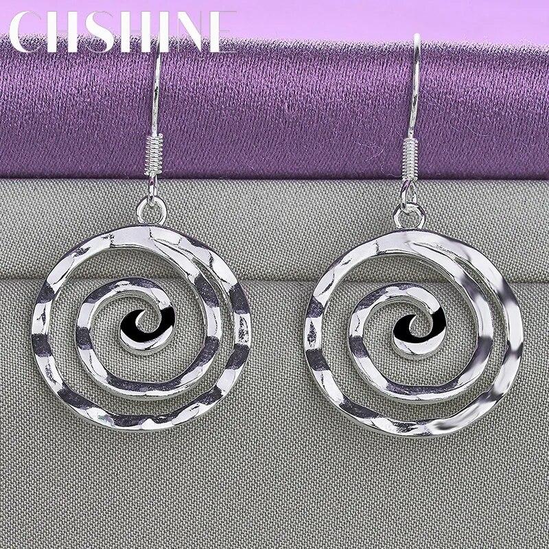 CHSHINE 925 Sterling Silver Vortex Earrings For Women Charm Jewelry Wedding Party Fashion Eardrop