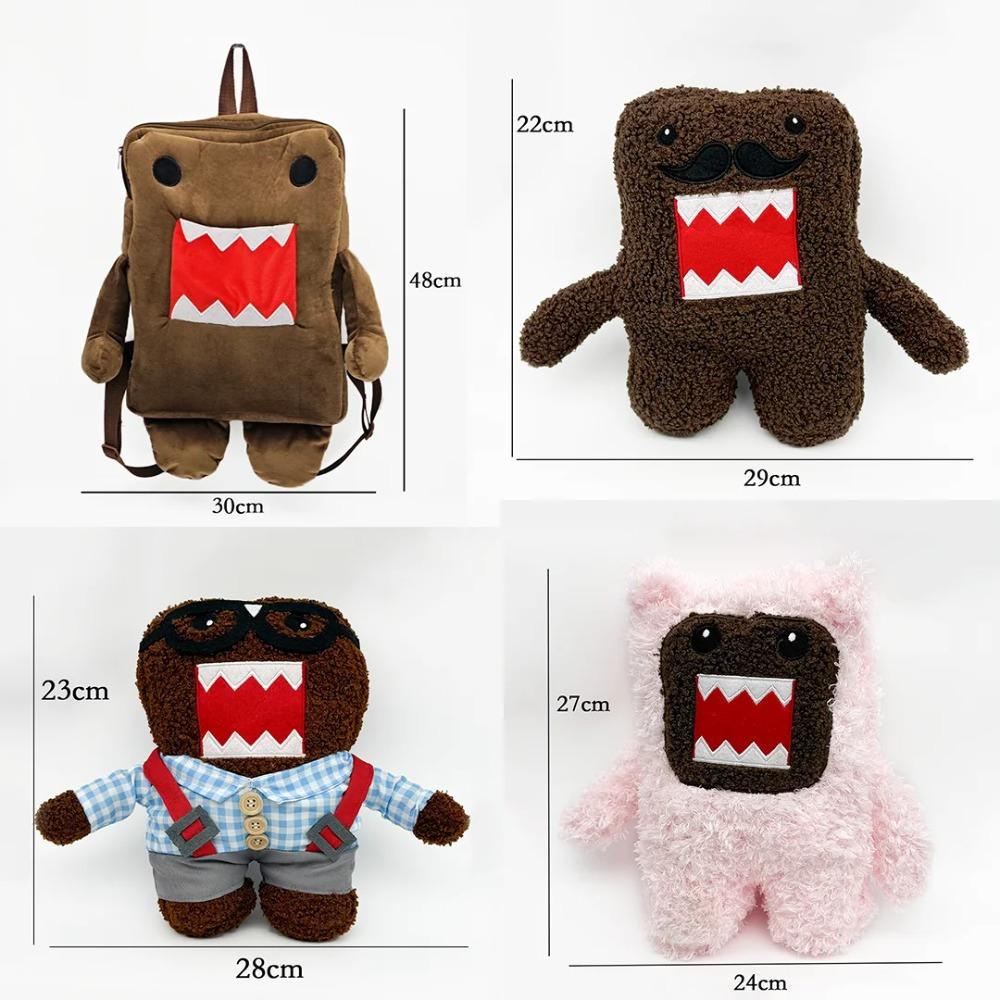 TreasuringU 2026 Nova Mochila de Pelúcia Domo-Kun Marrom Bolsa de Pelúcia Domo Kun Bolsa Transversal Pequena Fofa com Brinquedo Presente de Aniversário