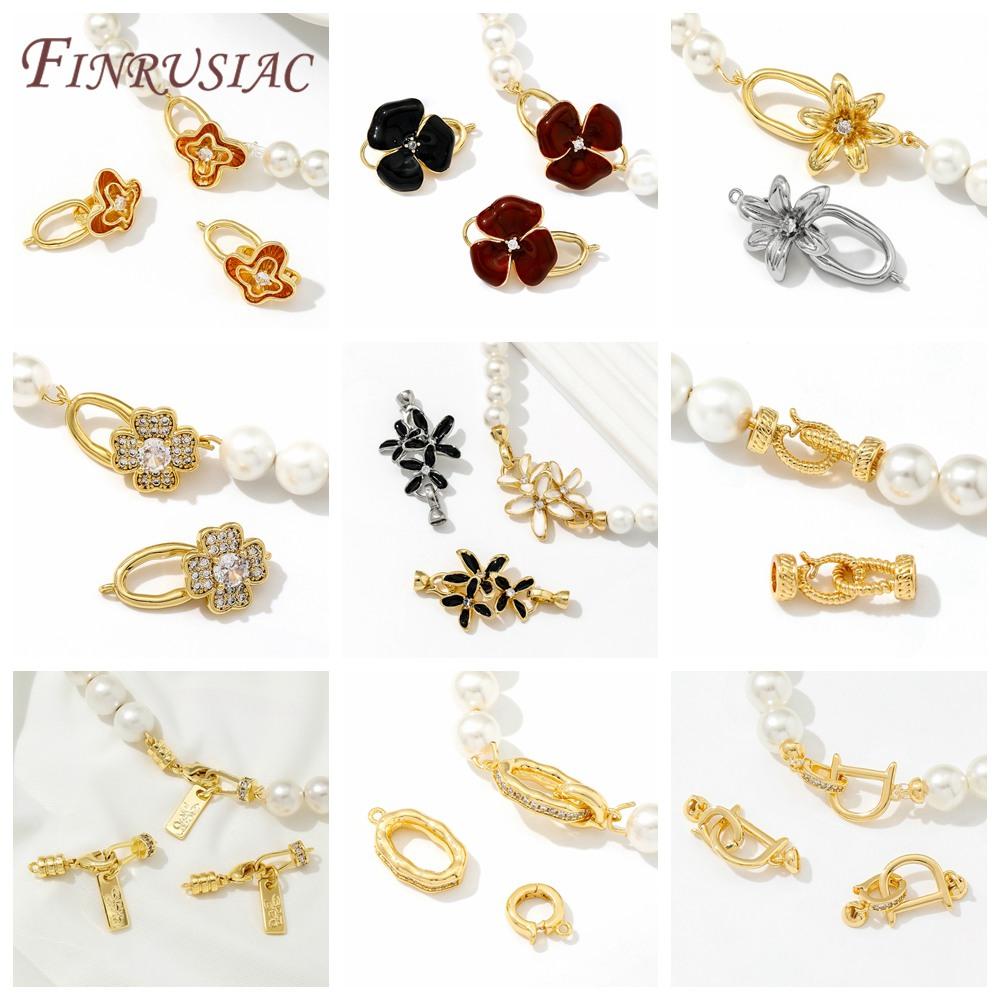 18K Gold/Rhodium Plated Connector Fasteners Lock Closure Clasps Accessories For DIY Women Needlework Beads Jewelry Making