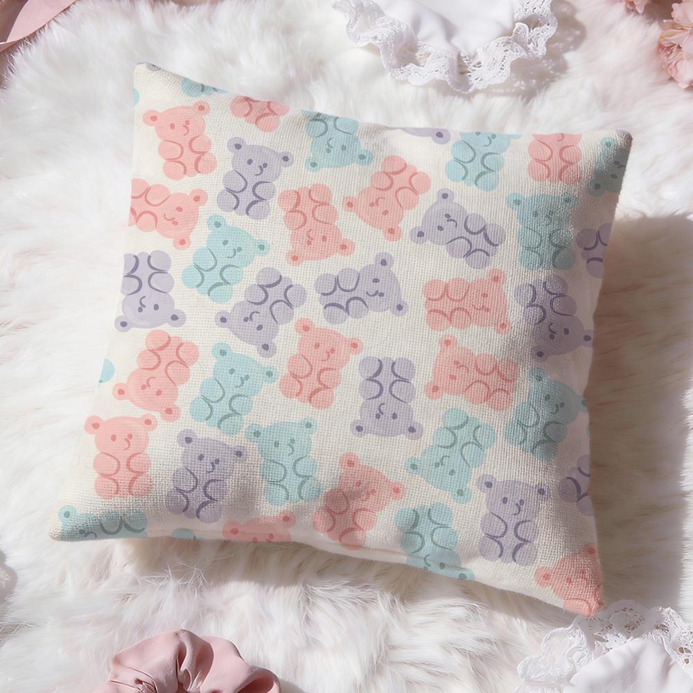 Cute Cartoon Texture Cushion Cover Premium Comfort Reversible Pillow Cove Two in One Design for Any Room Car Interior