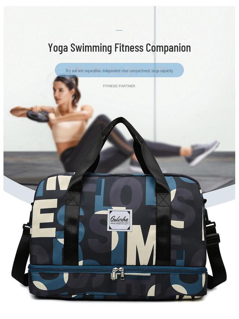Korean Women's Expandable Travel Bag: Large Capacity, Dry/Wet Separation, Yoga Training