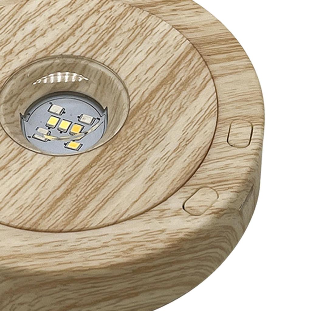 Rotating Display Stand Watches 360 Degree with LED Lights Revolving Platform for Crystals Glass Led Rotating Display Stand