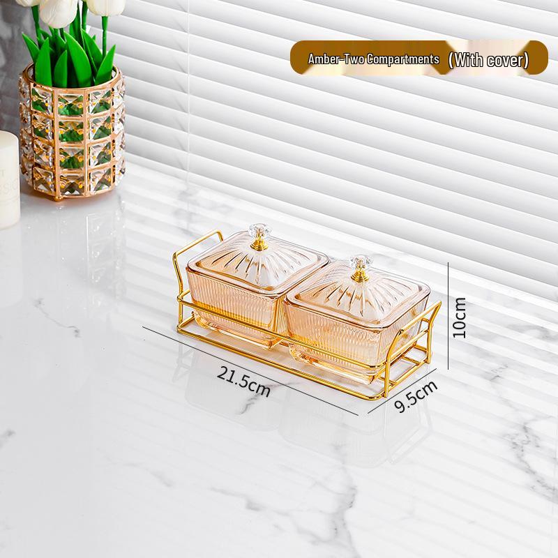 Creative Fruit and Snack Storage Platter with Nut Compartments for Home, Bar, and Living Room