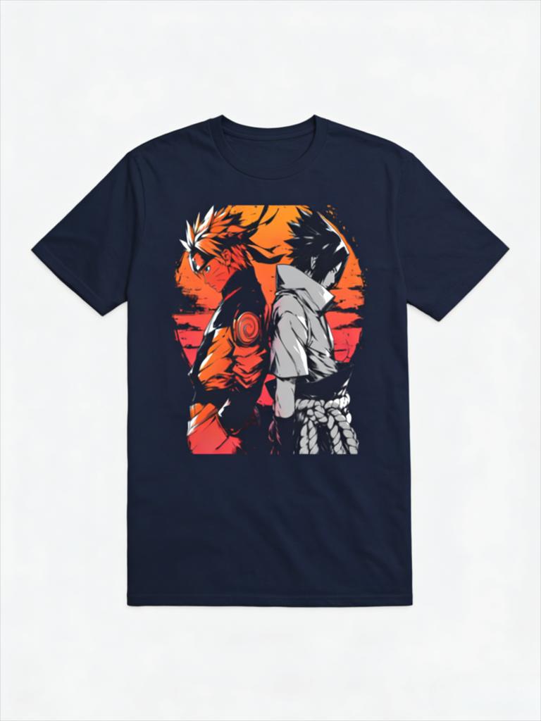 Naruto Sasuke TShirt Men Summer Naruto Shippuden Anime Character Bond Graphic Short Sleeve Oversized Streetwear Fan Tee
