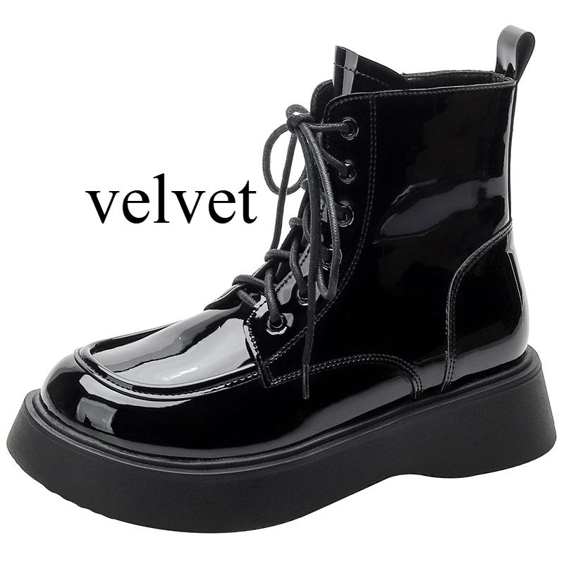 

Британский стиль Ins Trend Универсальные новые весенне-осенние одинарные ботинки на платформе с толстой подошвой, увеличивающие рост, короткие ботинки для женщин 40