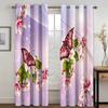 Rideaux à motifs de fleurs et de papillons Divers styles floraux Divers styles Salon Chambre Décoration de la maison Rideau de fenêtre