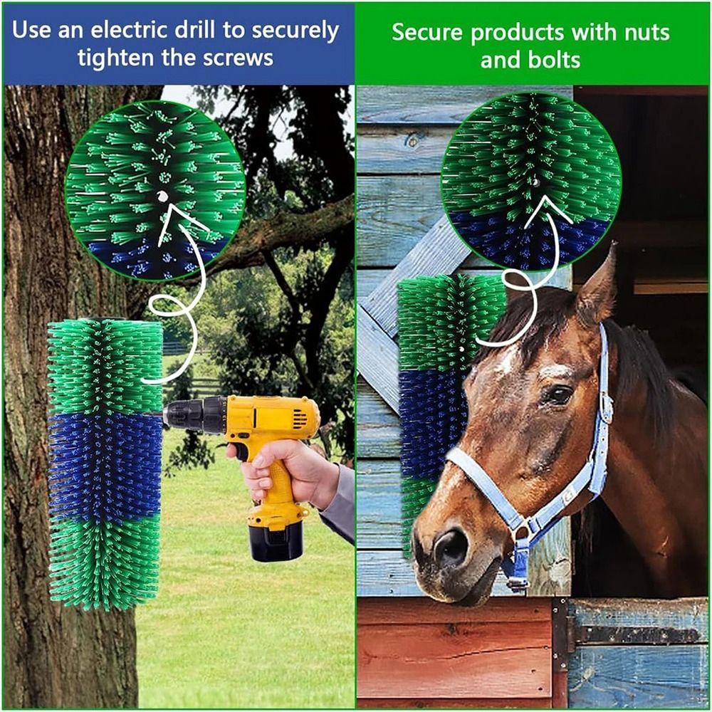 1Pcs Quick-Connect System Horse Grooming Brush Hair Removal Brush  For Cow Horse Goat Sheep Cattle