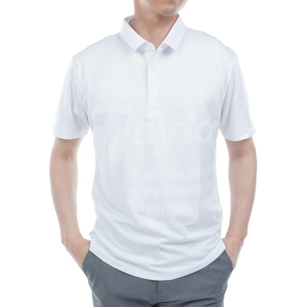 TaylorMade Men's Large Front Logo S/S Polo Shirt, White, Size M, 2025SS UN616