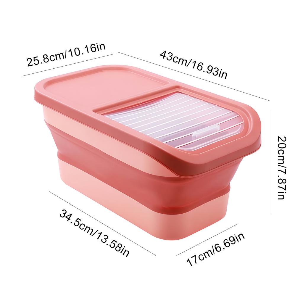 Pet Food Storage Containers Sliding Lid Pet Treat Storage Box Large Rice Box for Daily Use Floor Cabinet Kitchen Pantry Counter