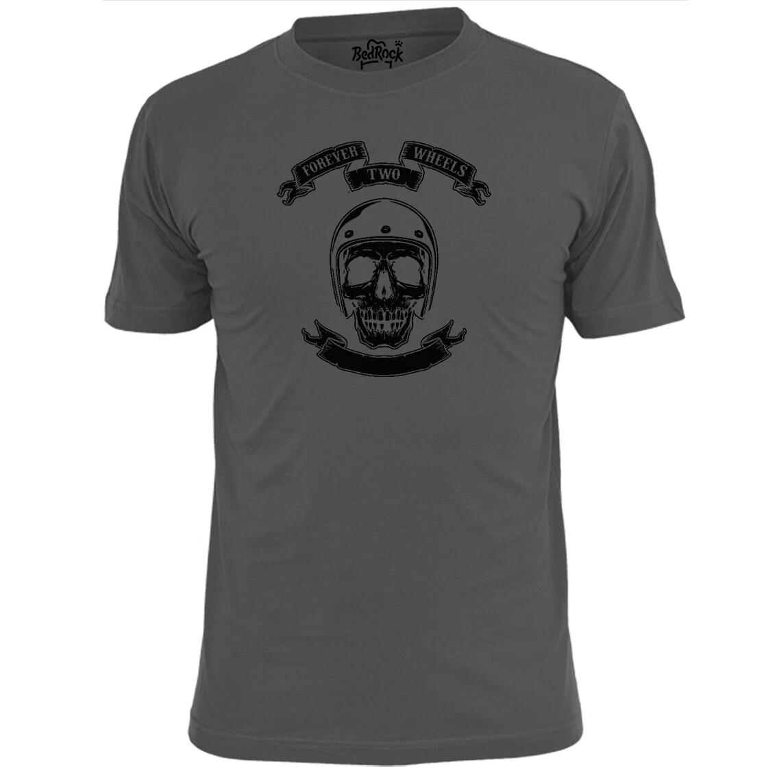 Mens Forever Two Wheels Biker T shirt Motorbike Chopper M