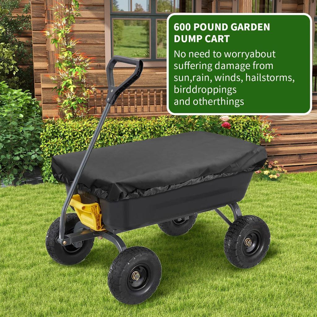 Foldable Garden Cart Cover Anti-UV Waterproof Grocery Cart Dust Cover Storage for Trolley Shopping Farm Camping Barn Outdoor