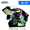 Jiekai Men's DOT Standard Flip-up Electric Motorcycle Helmet with Double Visor, All-Season Safety Gear