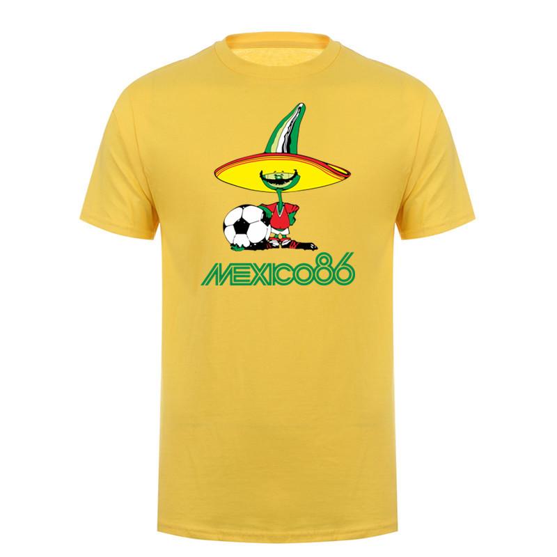 Mexico 86 Pique Print TShirt Funny Unisex Graphic Fashion Summer Cotton Short Sleeve T Shirts Tops LH422