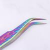 Tweezers For Eyelash Extension Colorful Stainless Steel Superhard Tweezers High Precision Anti-Static Makeup Tweezers