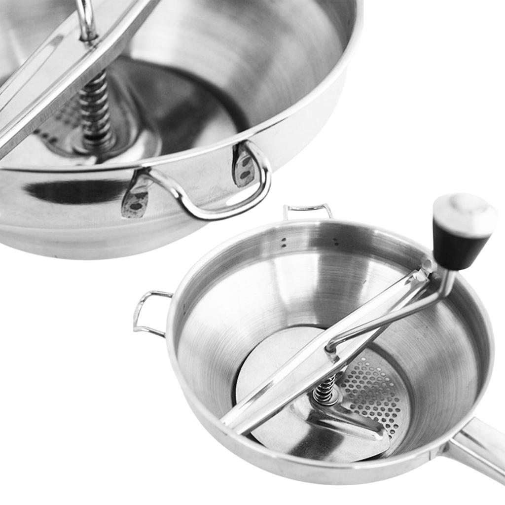 Edelstahl Handpresse Kartoffelstampfer Manuelle Dreh-Mühle Gemüsepüree-Werkzeug