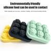 Rose Flower Silicone Ice Cube Tray 9-Cavity Square Mold for Chocolate Candy Flexible Non-Stick