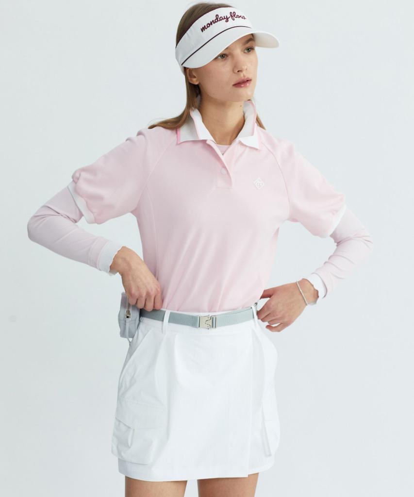 MONDAYFLOW Raglan Pique Top_Light Pink
