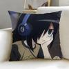 Beliebter Anime-Charakter Tomoko Kuroki Kissenbezug Weich Leicht zu waschen Kissenhülle Vielseitig für Sofa Bett Reise und Büro