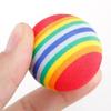 10PCS Pet Rainbow Play Balls Interactive Rattle Scratch Chew Training Toy Balls for Kitten Cat Dog Supplies