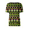 Women's Short Sleeved Patterned Pockets, Work Print Stand Up Collar, Single Breasted Protective Clothing, Cardigan Jacket, Top