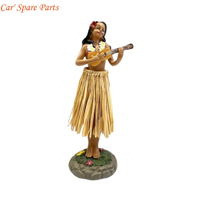 Y4UA Vibrant African Dancing Girl Sculpture Handcrafted Resin Car Dashboard Decors