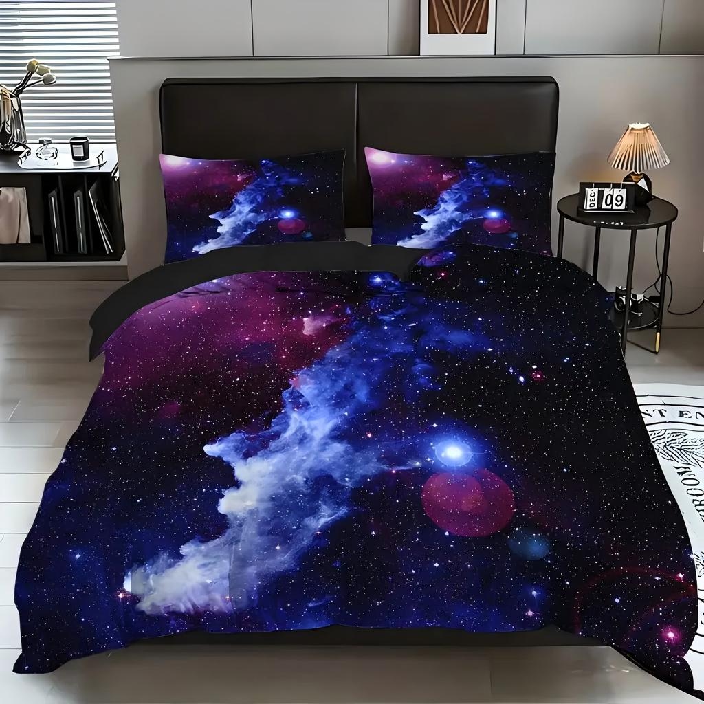 Dreamy Starry Sky 3D Printed Duvet Cover For Kids Teens Adult Bedding Set Elegant Design Soft Comfortable Quilt Cover Pillowcase