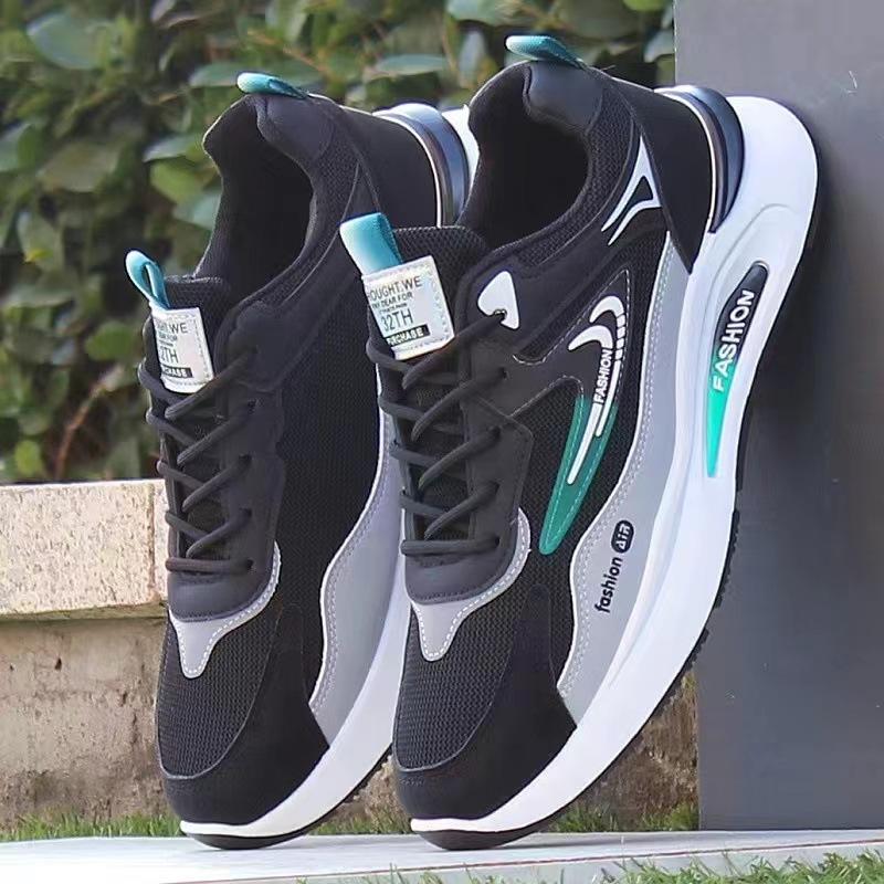 Summer Men's Shoes Spring and Autumn Leather Shoes Men's Mesh Deodorant Wear-resistant Sports Shoes Trend Versatile Casual Trendy Shoes