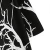 Womens  Hooded Dress Plus Size Tree Print High Low Halloween Coat Blouse Tops