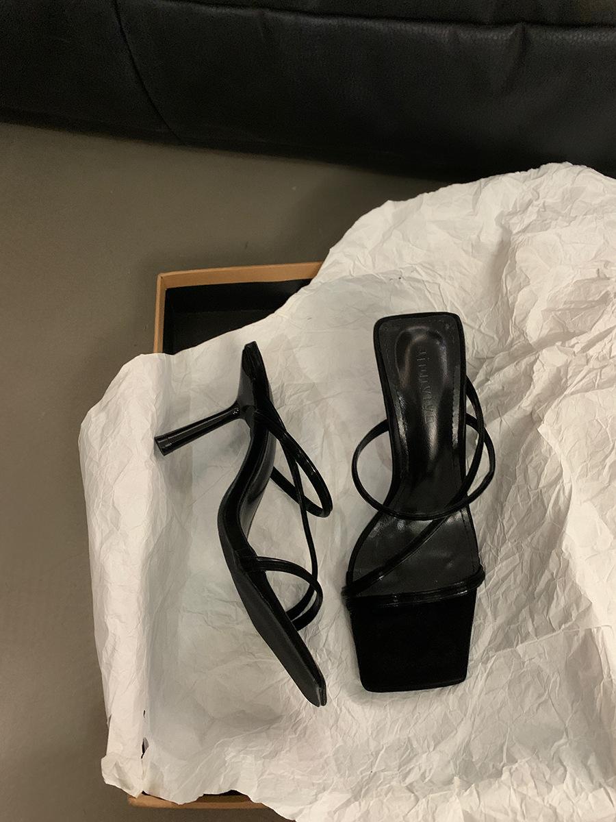 

Французские маленькие босоножки на высоком каблуке, женские туфли, новинка 2024 года, летние вечерние босоножки премиум-класса Breeze 39 чёрный