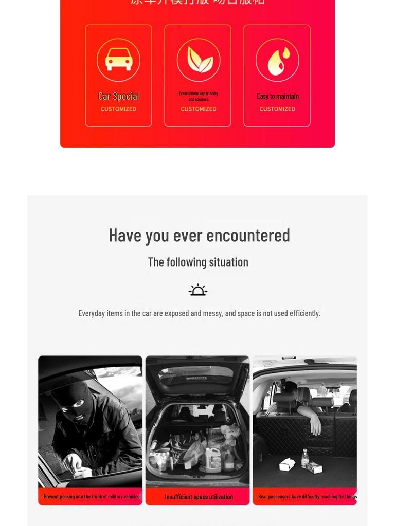 Boyue COOL 24 Model Rear Trunk Cargo Cover for Geely Cityray