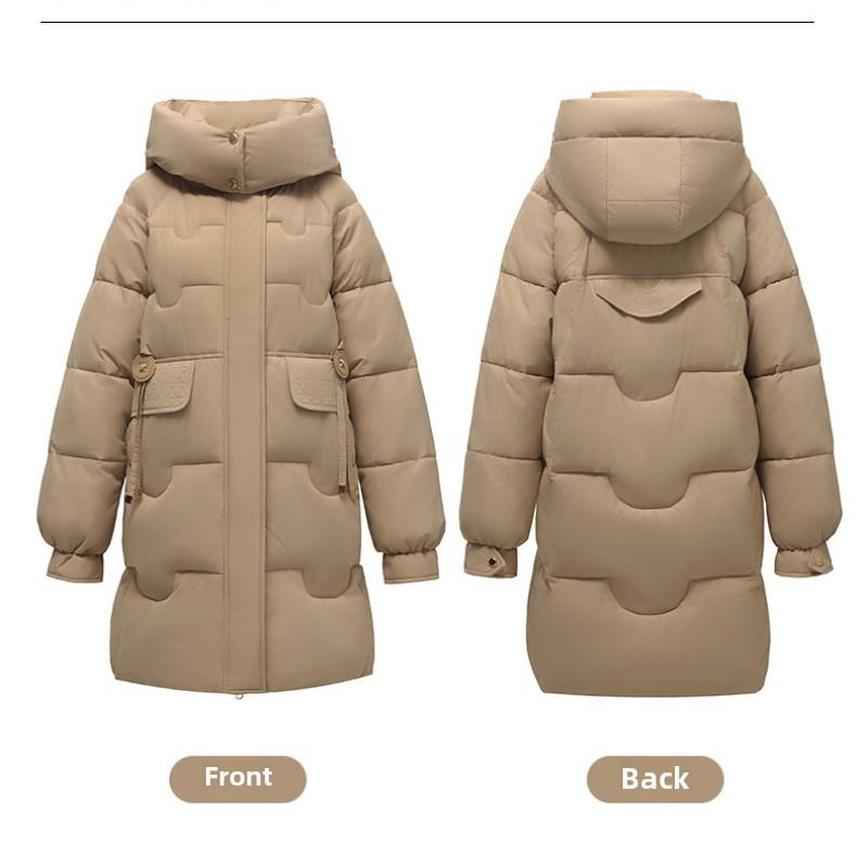 Down Jacket for Women, New Style Winter Cotton-padded Jacket, Mid-length, Fashionable, Versatile, Thickened, Loose and Slim Jacket