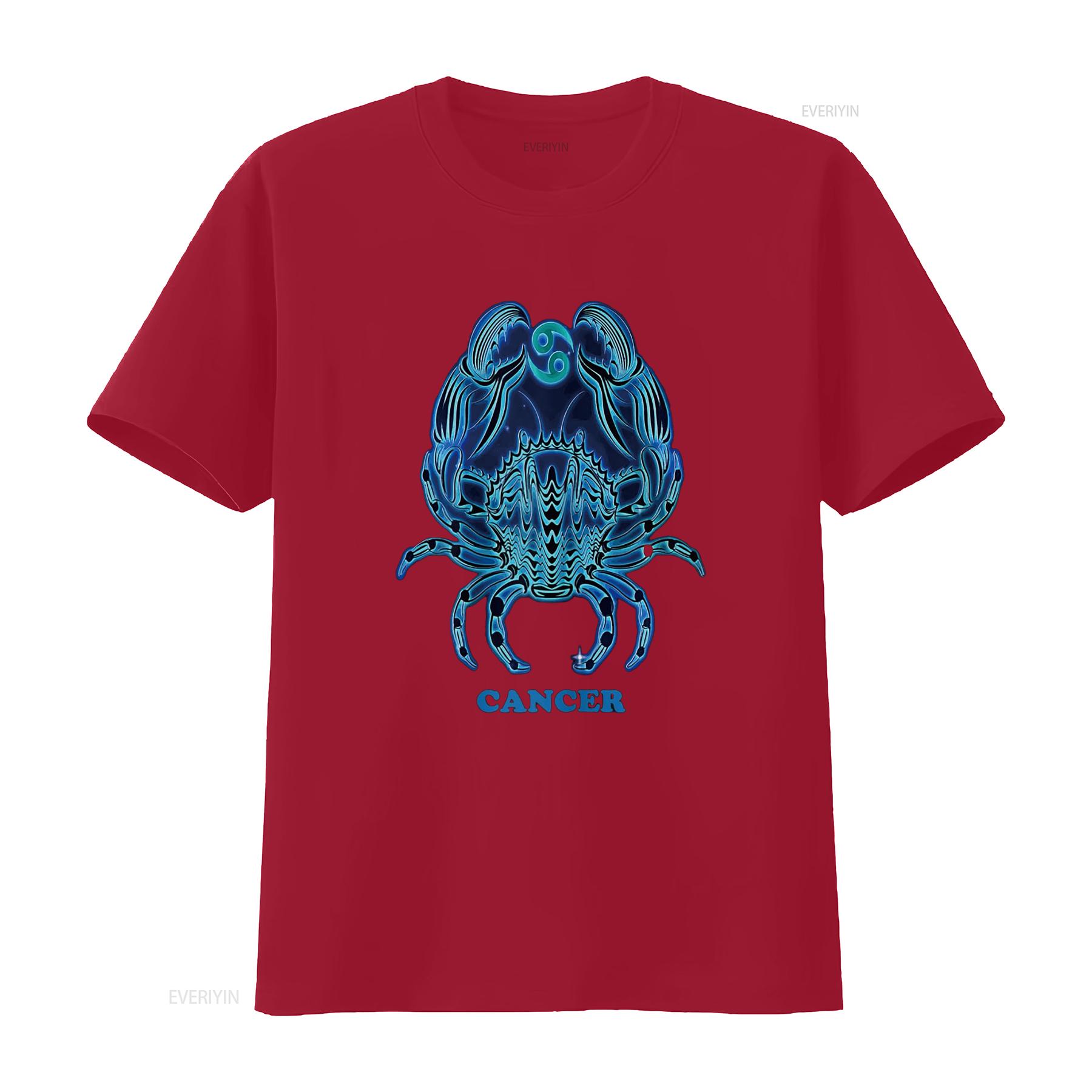 

Cancer Personality Astrology Zodiac Sign Horoscope Design T Shirt vintage Washed designer clothes Top For Everyday Wear Casual S