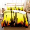 Cactus Duvet Cover Set Desert Plants Pattern Comforter Cover Double Single Size For Kids Teens Adults Bedding Set Quilt Cover