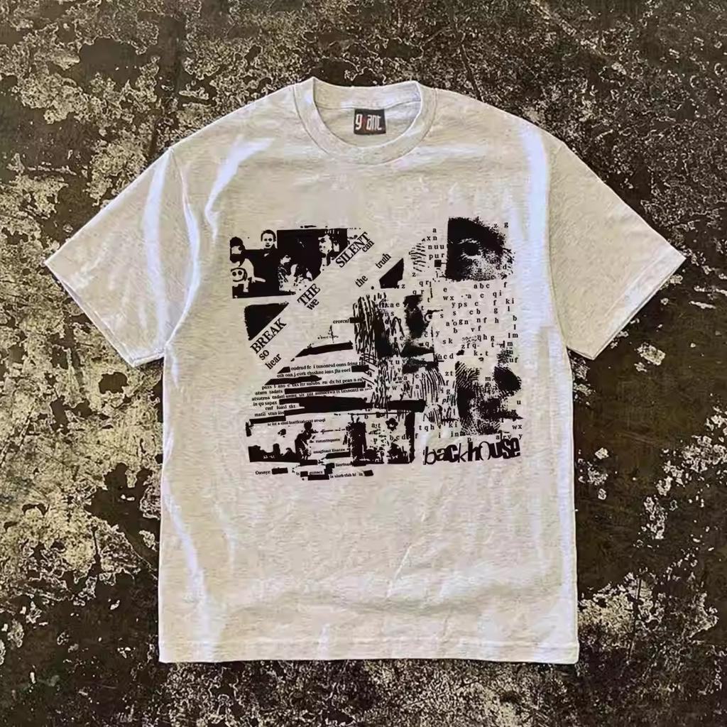 Loose Fit Short Sleeve Tshirt Retro Style Pure Cotton 3a260g Double Thread For Couples Unisex And Unisex Casual Summer Top