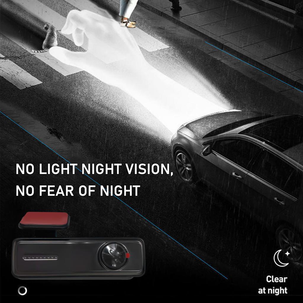 Dash Cam,1080P HD,Built In WiFi Smart Dash Camera For Cars,160° Wide-Angle FOV, WDR, Night Vision,Support APP Real-Time Viewing
