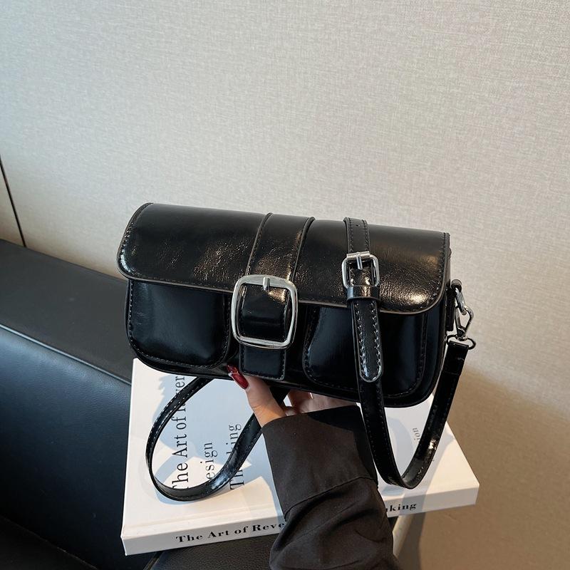 Popular Bag Women's New Fashion Silver High-end Shoulder Bag Versatile Messenger Small Square Bag