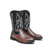 Men's Leather Boots Large Size Autumn and Winter New High-top Leather Shoes Fashion Trend Retro Engraved Locomotive Boots Cowboy Boots