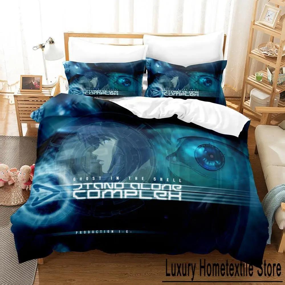 

Ghost In The Shell Bedding Set Single Twin Full Queen King Size 3D Anime Bed Sheet Set For Adult Kid Bedroom 70x133cm 2pcs