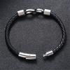 Classic NO.8 Men Women Infinity Bracelet Woven Braided Leather Bracelets 316L Stainless Steel Jewelry Gifts