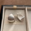 Retro French Full Water Drop Stud Earrings, Simple and Delicate Brushed Cold Wind Earrings