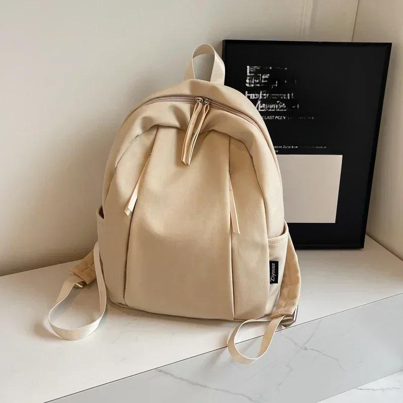 

Нейлоновый рюкзак для женщин, универсальный стиль, женские школьные сумки, качественный легкий индивидуальный рюкзак хаки