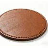 Custom Logo PU Leather Coaster - Heat Insulating Coffee Cup Pad & Business Gift