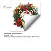 Bathroom Glass Decoration Christmas Wreath Window Sticker, Stained Style, Removable Santa Butterfly Candy Static Clings Cane Decal, PVC Cling for Home