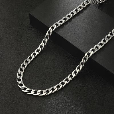 Cuban Chain Necklace Men's High Street Jewelry Women's Unisex High Street Hot Girl Trendy and Cool Clavicle Chain