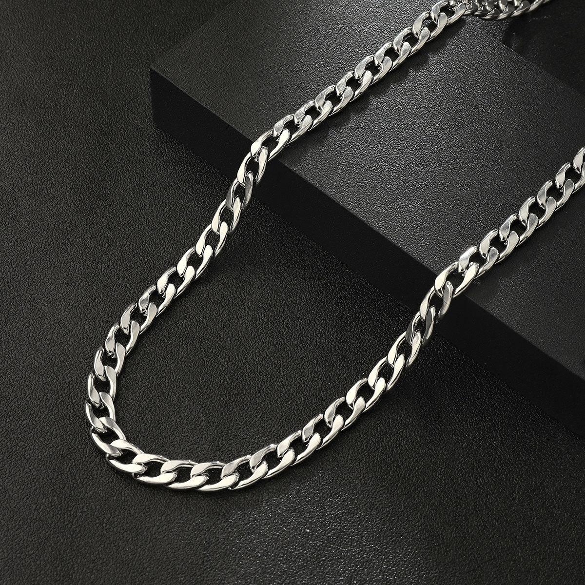 Cuban Chain Necklace Men s High Street Jewelry Women s Unisex High Street Hot Girl Trendy and Cool Clavicle Chain 60CM